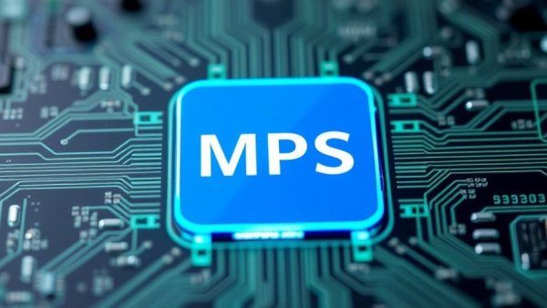 MPS logo on digital circuit board background related to automotive stocks to watch.