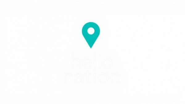 Hello Nation logo with turquoise pin, real estate in Michigan USA.