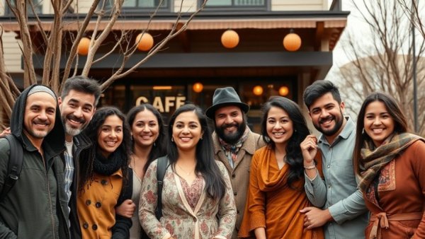 New West Michigan Café promoting indigenous culture with group photo.