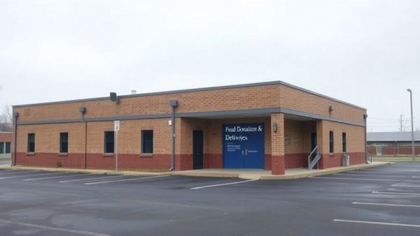 West Michigan nonprofit Hand2Hand food donation area exterior.