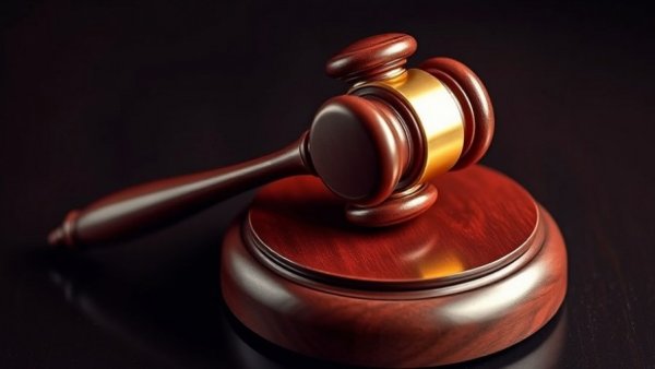 Close-up of judge's gavel symbolizing justice, Michigan man sentenced for defrauding non-profits.