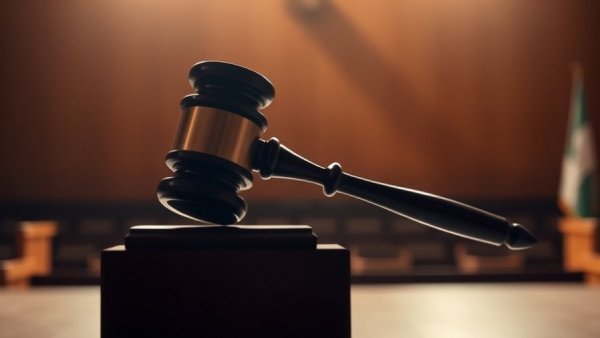 Silhouetted gavel symbolizing justice and legal proceedings.