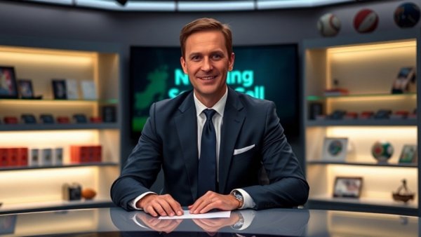 Ireland Contracting Nightly Sports Call show host in studio.