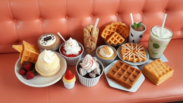 Michigan gelato franchise desserts and drinks on a bench