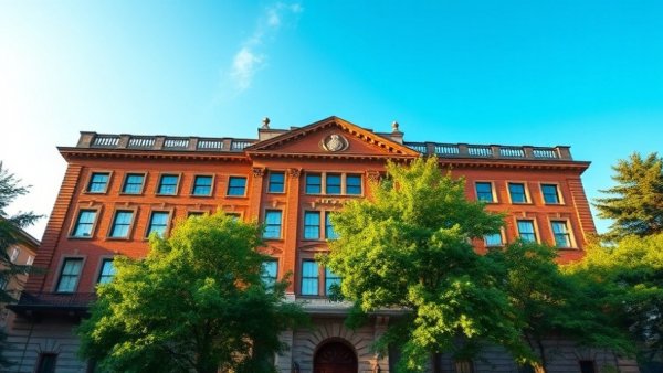 Elegant brick building under clear sky in Charleston associated with legal complaints.