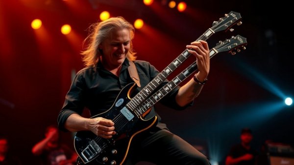 Led Zeppelin guitarist at historic Pontiac concert.