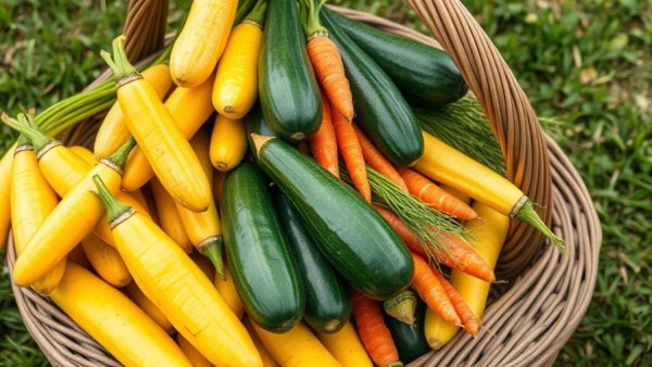 Fresh produce display at Michigan local food project market.