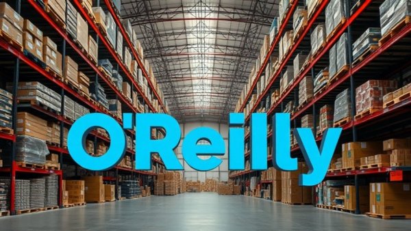 O'Reilly logo over a warehouse setting for reduced stock position.