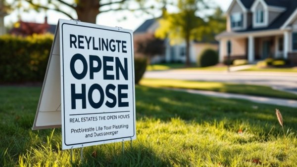 Open house sign for real estate sales in Peoria.