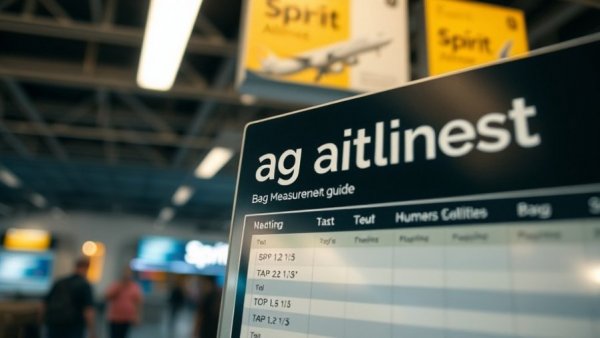 Spirit Airlines bag measurement sign at airport counter.
