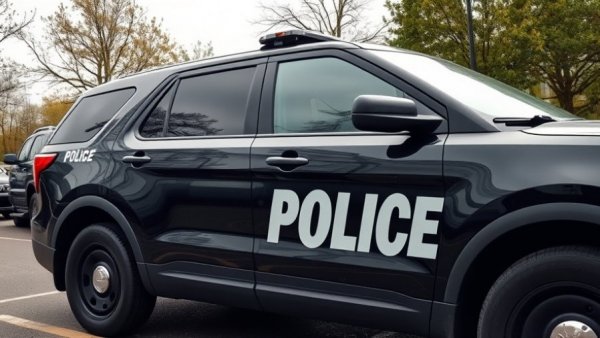 Michigan City police vehicle related to armed robbery food delivery drivers.
