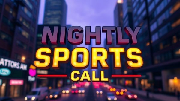 Bold logo for sports show Nightly Sports Call