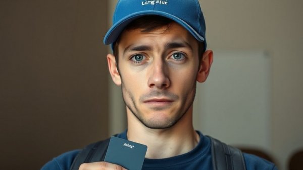 Disappointed traveler holding Spirit Airlines bag tag amid shutdown impact concerns.