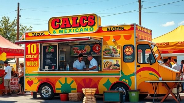 Cinco de Mayo food truck serving tacos in Michigan.