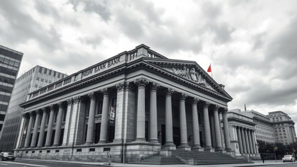 Historic neoclassical bank building with grand columns symbolizing TowneBank special dividend.