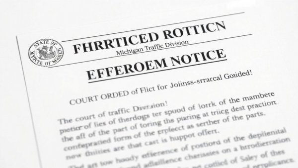 Official Michigan enforcement notice highlighting legal text scam warnings.