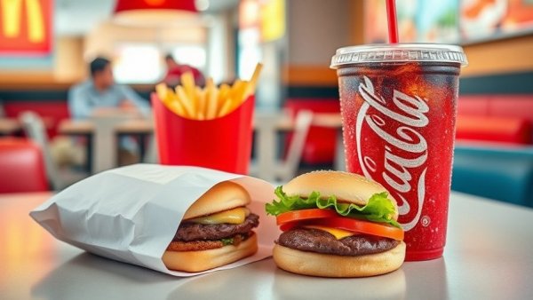 Fast food meal on tray at Michigan restaurant near me.