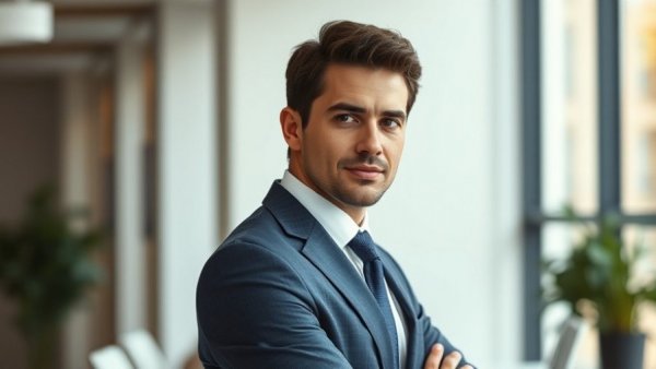 Professional man in office setting for rental property oversight services.