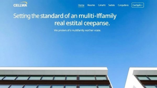 Modern website design for rental property oversight services, emphasizing multifamily real estate.