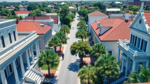 Aerial view of South Carolina homes related to short-term rental legislation.