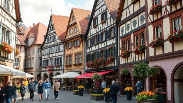 Charming buildings in one of the cutest small towns in Michigan