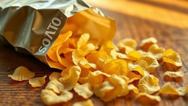 Open potato chip bag on table during Michigan snack recall