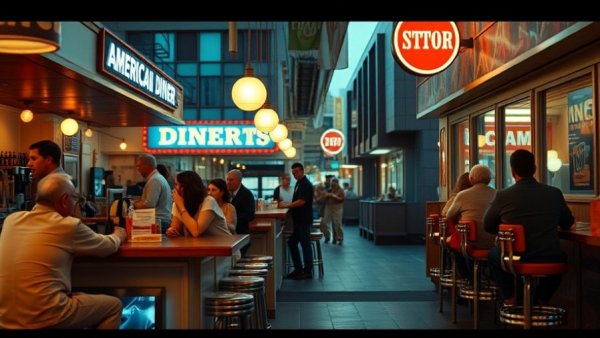 Classic diner scene, patrons and server, evokes Best of Chicago Travel Awards 2026.