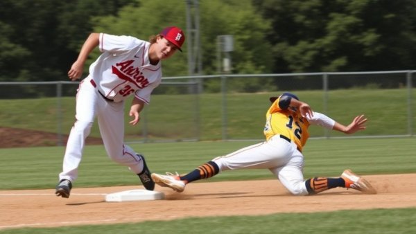 Akron Zips baseball action against Central Michigan at base