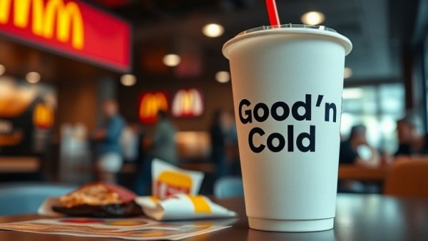 McDonald's phasing out self-serve soda depiction with cup on table