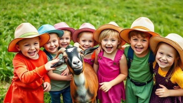Children enjoying a farm experience in Michigan agritourism.