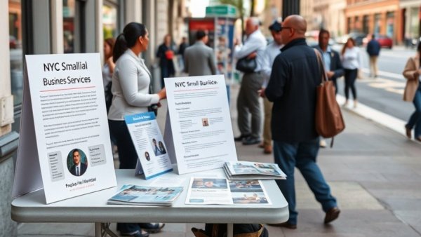 MWBE business growth opportunities information booth NYC sidewalk