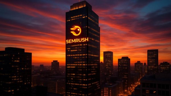 SEMrush building under vibrant sunset sky showcasing Q4 insights.