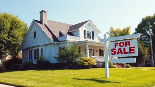 Suburban house with 'For Sale' sign, real estate property transfers Spring Hill