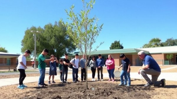 See Arbor Day photos of Montebello Elementary School tree planting