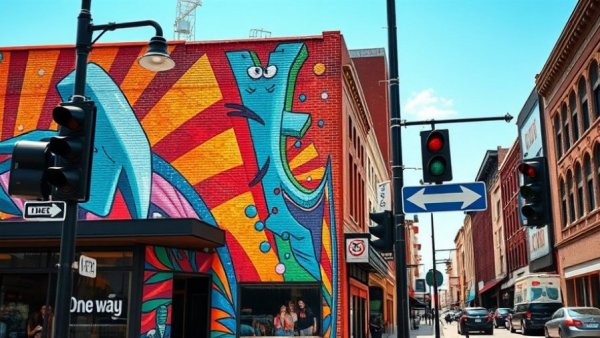 Celebrate 517 Day in Lansing with vibrant mural and cityscape.