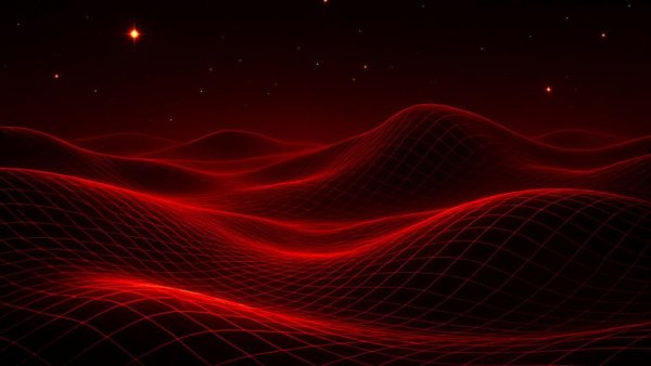 Digital red landscape symbolic of China cryptocurrency advertising ban.