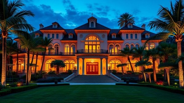 Luxurious Sarasota mansion highlighting real estate sales.