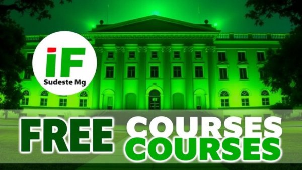 Free online courses at IF Sudeste MG promotional banner featuring logo.