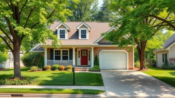 Suburban house in Middlesex County with green lawn.