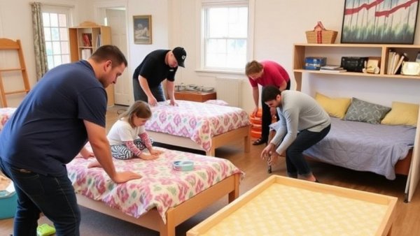 Local real estate agents spend day building beds for children in need