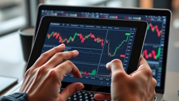 Tablet and laptop showing stock market charts, iClick Interactive Asia stock analysis.