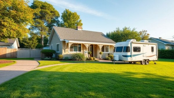 Suburban home with camper, Oneida County real estate.