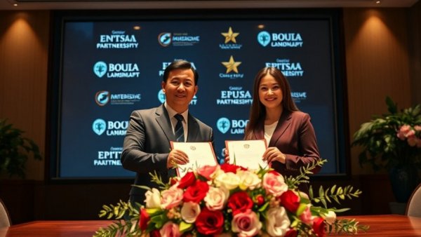 Mastercard JD.com partnership signing ceremony with business leaders