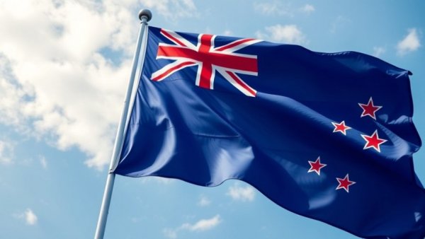 New Zealand flag symbolizing New Zealand services sector