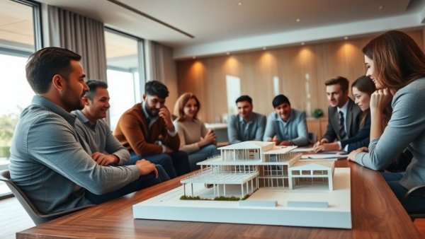 Mazaya Developments Monorail Tour meeting with architectural model.
