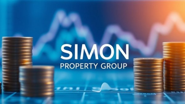 Simon Property Group logo with financial graphs and coins, rental property oversight services