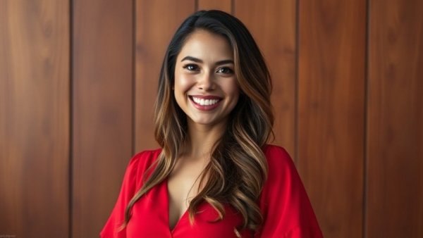 Director of Food & Beverage at Trump International Beach Resort smiling against wooden wall.