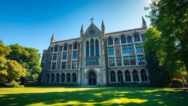 Michigan Pro Bono Service Awards location with Gothic architecture and greenery.