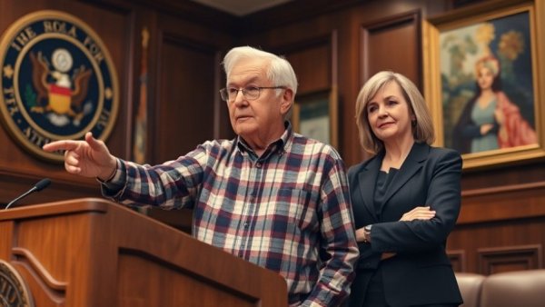 Official event in Kalamazoo, older man pointing at a podium