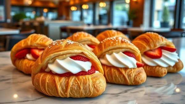 Delicious croissants in Grand Rapids brunch restaurants.